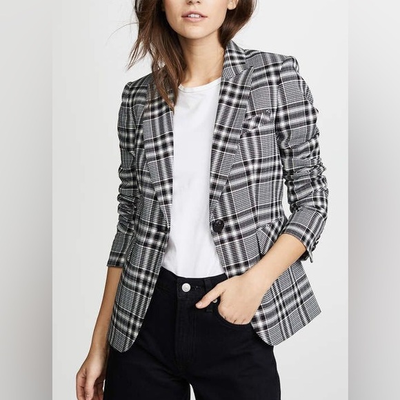 Veronica Beard Jackets & Blazers - Veronica Beard Ada Dickey Jacket Black Blue Plaid Size 2